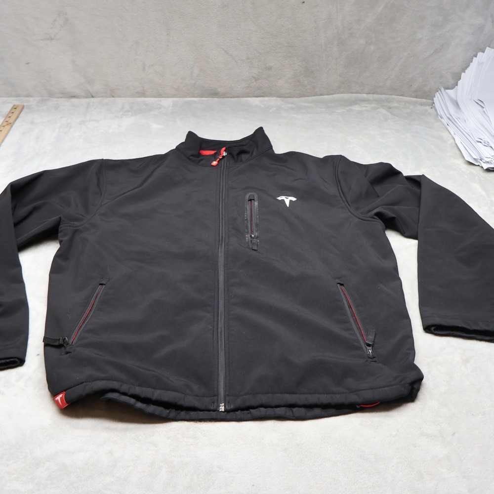 Tesla Jacket Men XXL Black Corporate Employee Softshell Full Zip Stretch Outdoor